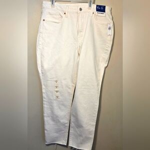 ⭐️Old Navy O.G. White Straight Leg Jeans Size 12
